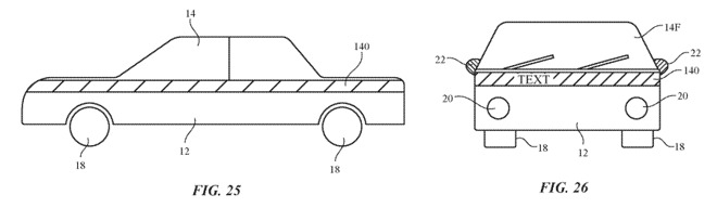 苹果汽车新专利：外部照明和警告系统