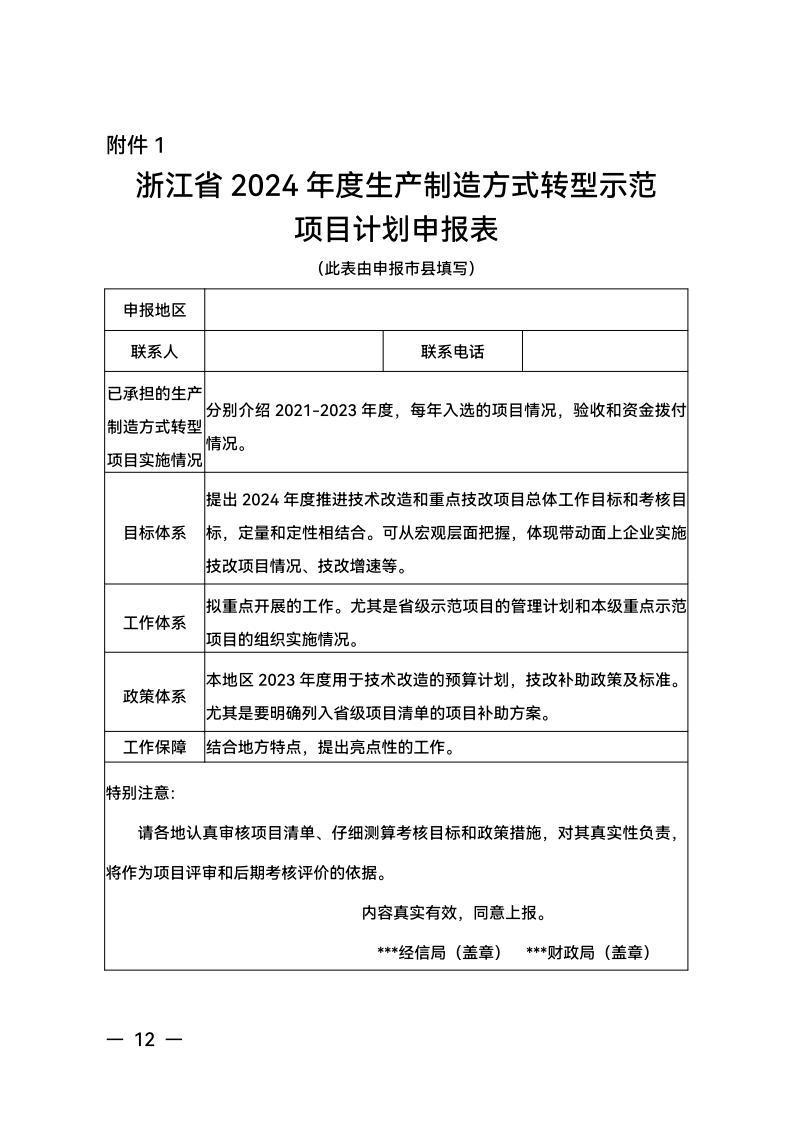 浙江省经济和信息化厅 浙江省财政厅关于组织实施2024年度生产制造方式转型示范项目计划的通知_11